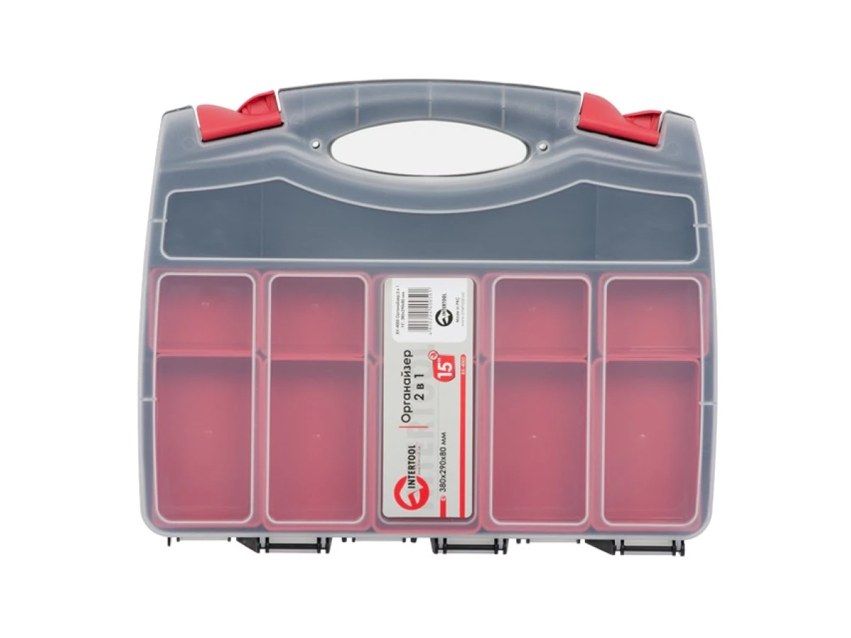 Органайзер 15", 2 в 1, 380x290x80 мм INTERTOOL BX-4005 