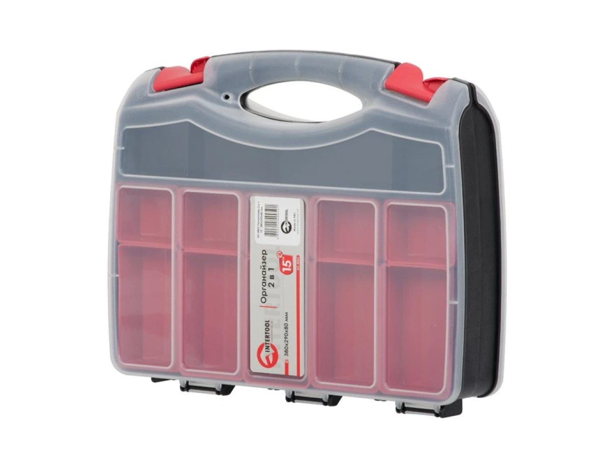 Органайзер 15", 2 в 1, 380x290x80 мм INTERTOOL BX-4005 