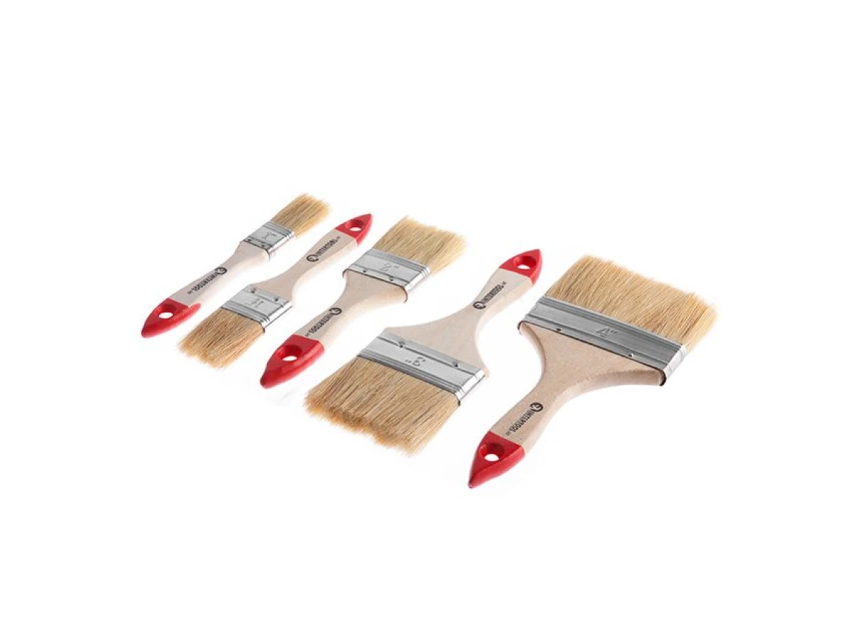 Набір пензлів флейцевих 25; 38; 50; 76; 102 мм, 5 од. INTERTOOL KT-1005 