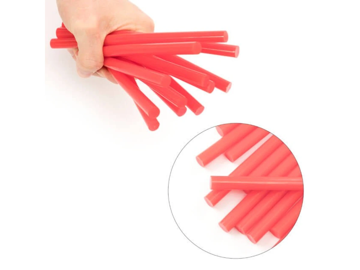 Комплект стрижнів клейових червоних 11,2 мм * 200 мм, 12 шт. INTERTOOL RT-1042 