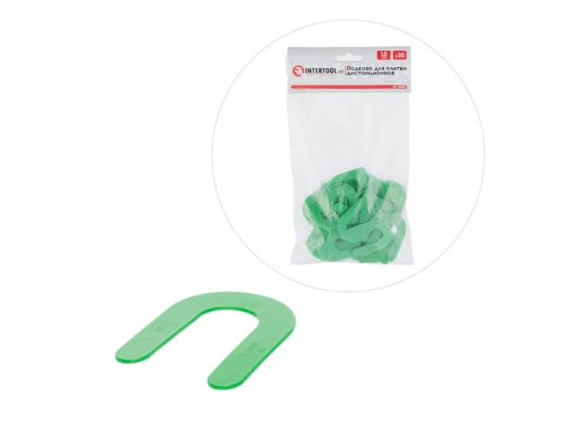 Підкова для плитки дистанційна 1 мм, 50 шт INTERTOOL KT-4940 