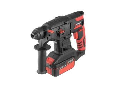 Перфоратор акумуляторний з безщітковим двигуном 20 В, 2 Дж, 0-1250 об/хв, 0-4800 уд/хв, SDS plus, Li-ion, 4.0 Аг, ЗУ 4 А, кейс INTERTOOL WT-0370