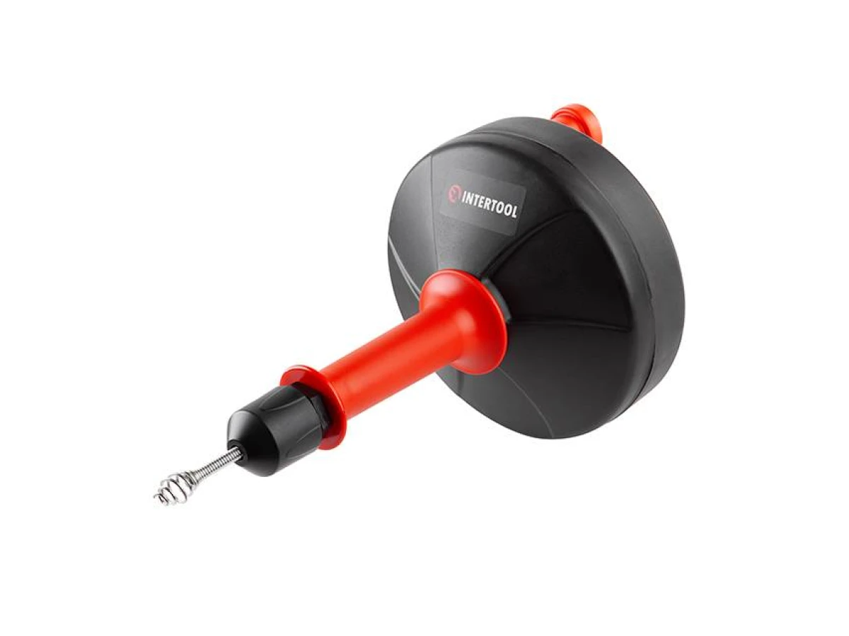 Инструмент для чистки труб, трос 6мм*4м, витой заостренный наконечник INTERTOOL HP-1009 