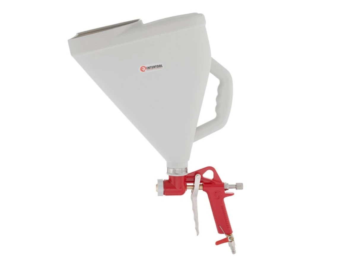 Распылитель штукатурный пневматический, три форсунки 4;6;8мм, В/Б пластмассовый, 9000мл, 3-6 атм INTERTOOL PT-0403 