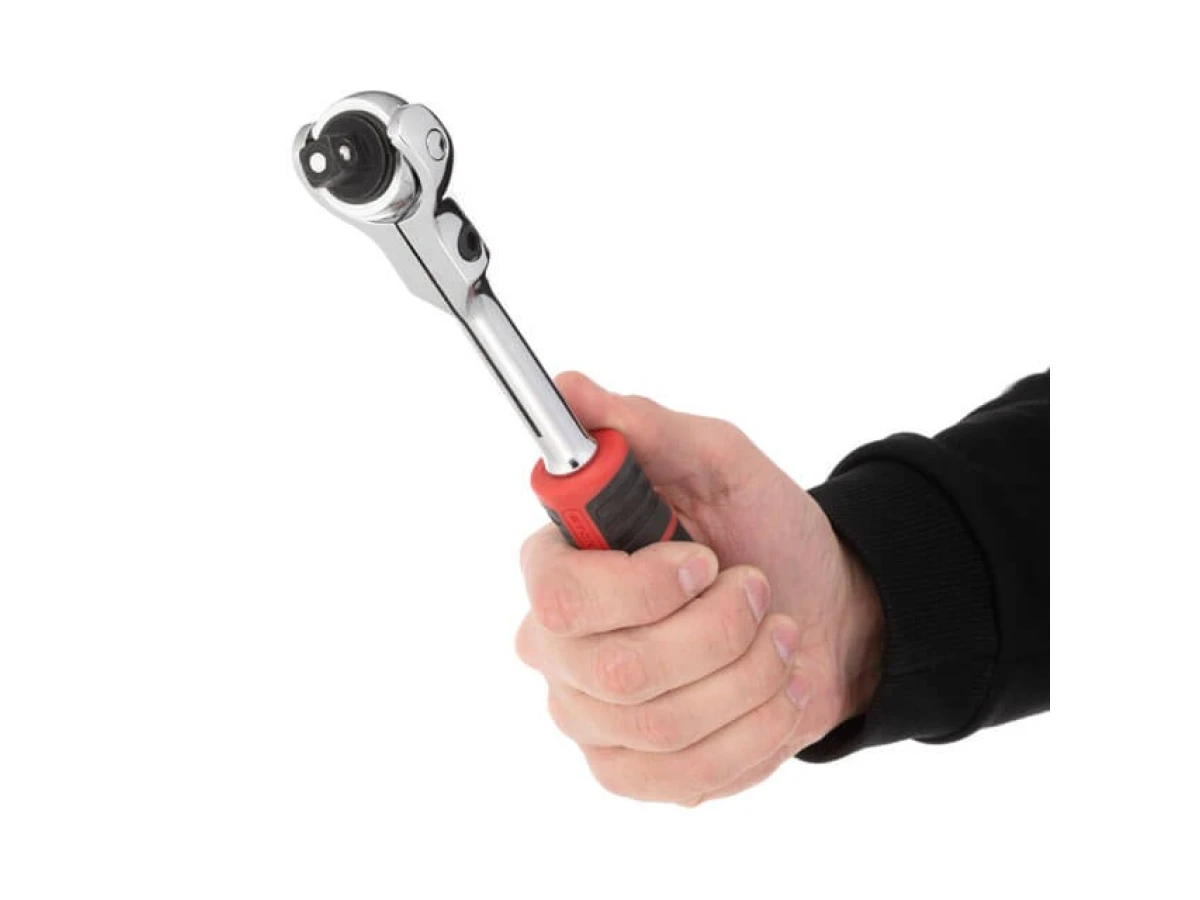 Рукоятка с храповым механизмом поворотная, 72 зуба 1/2", Cr-V STORM INTERTOOL ET-8009 