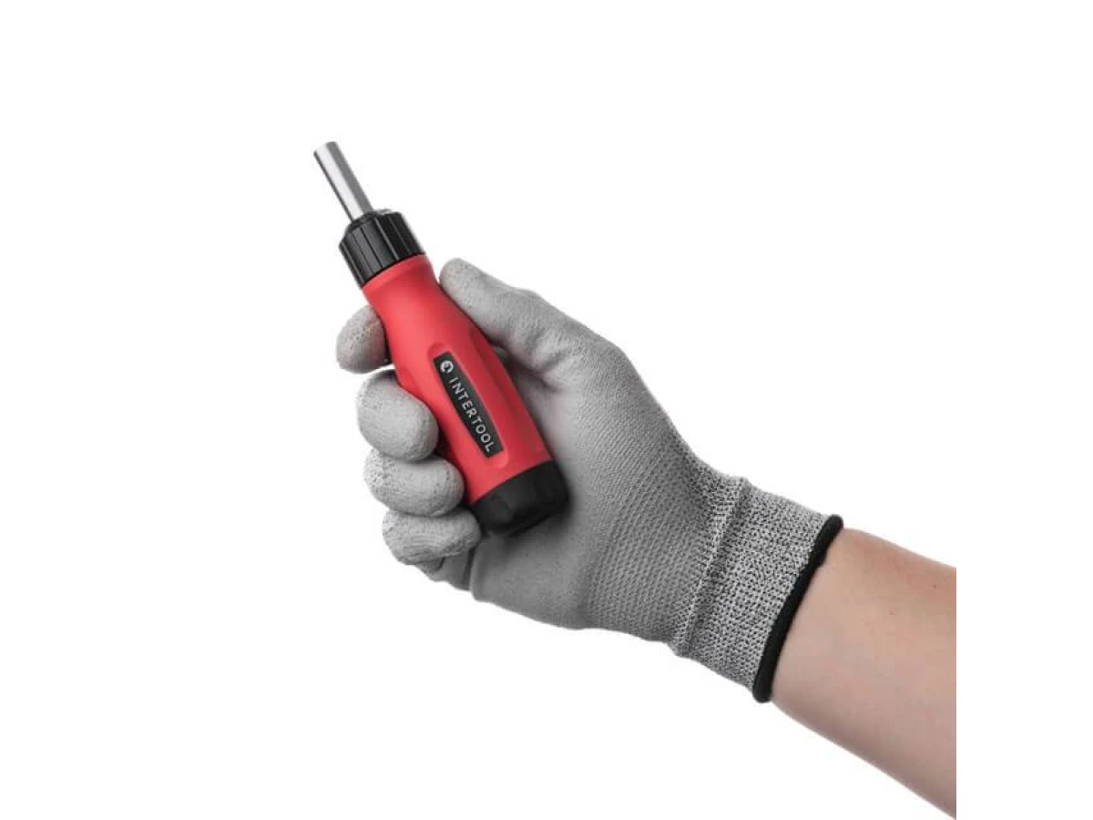 Викрутка реверсивна з комплектом насадок 12 од. INTERTOOL VT-1003 