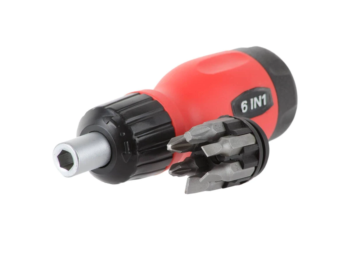 Викрутка реверсивна з комплектом насадок 6 од. INTERTOOL VT-1009 