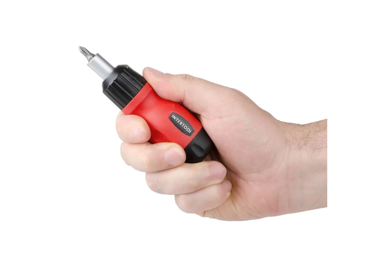 Викрутка реверсивна з комплектом насадок 6 од. INTERTOOL VT-1009 