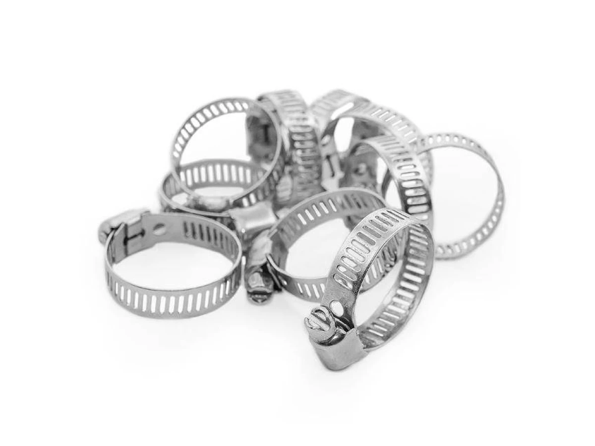 Хомут сталевий оцинкований 8 мм, D - 14-27 мм INTERTOOL TC-0014 