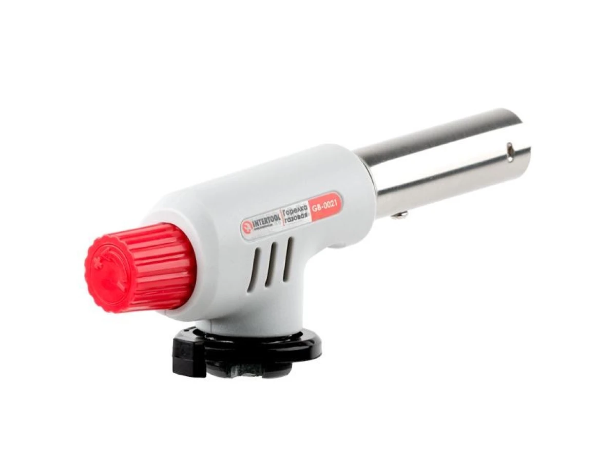 Горелка газовая, пьезозажигание на регуляторе INTERTOOL GB-0021 
