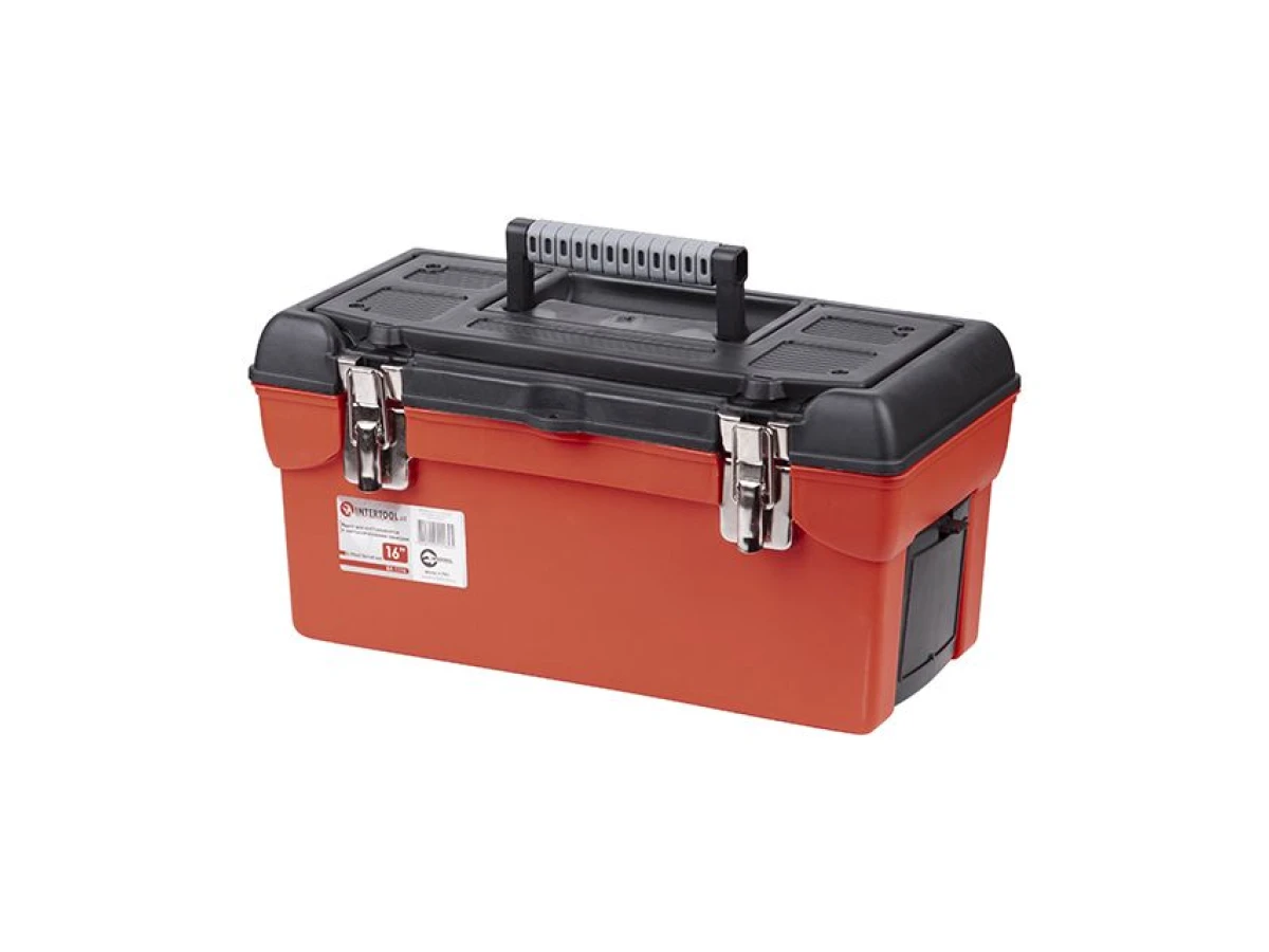 Ящик для інструменту з металевими замками, 16", 396*216*164 мм INTERTOOL BX-1116 