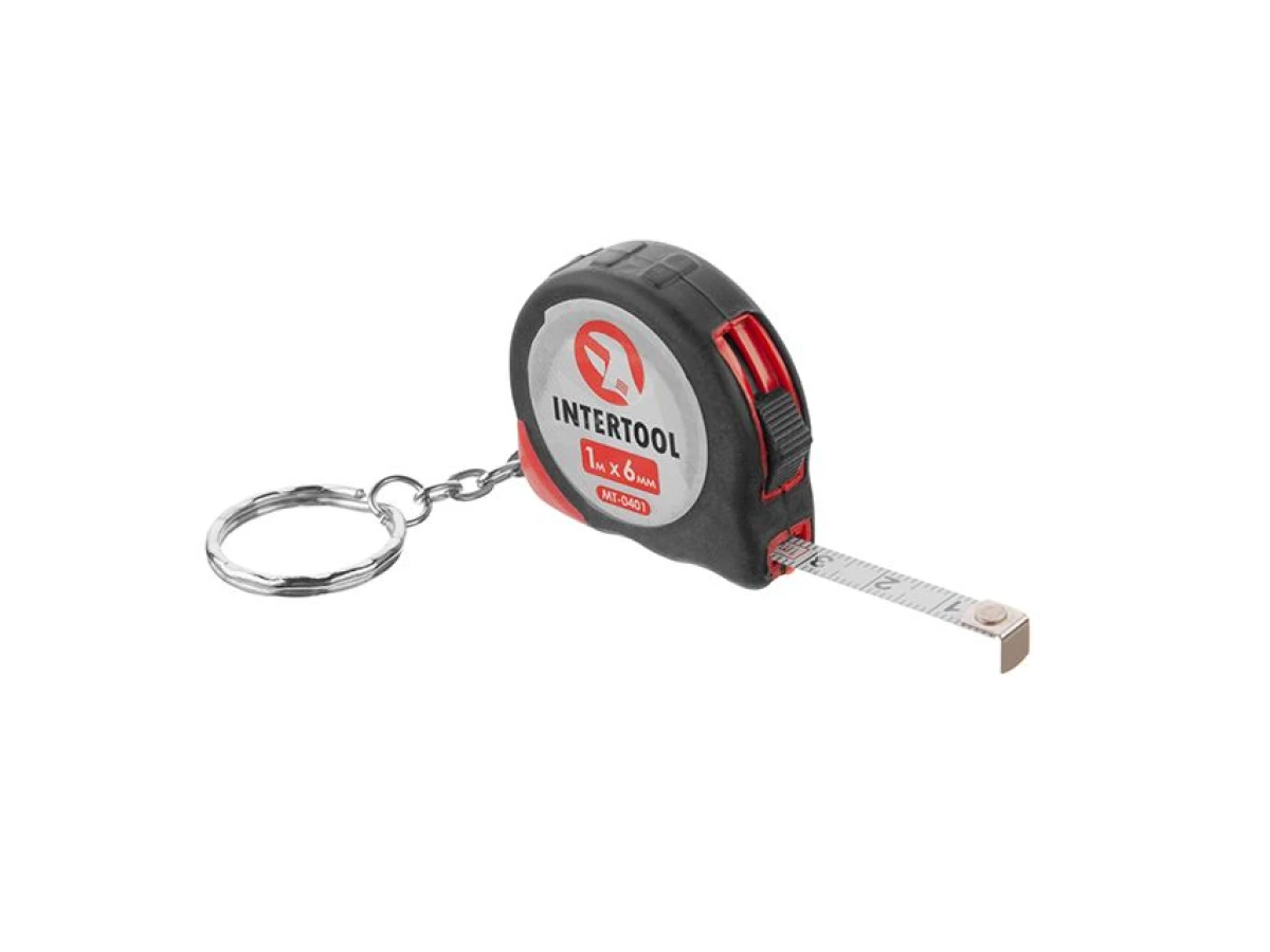 Рулетка з фіксатором 1 м * 6 мм INTERTOOL MT-0401 