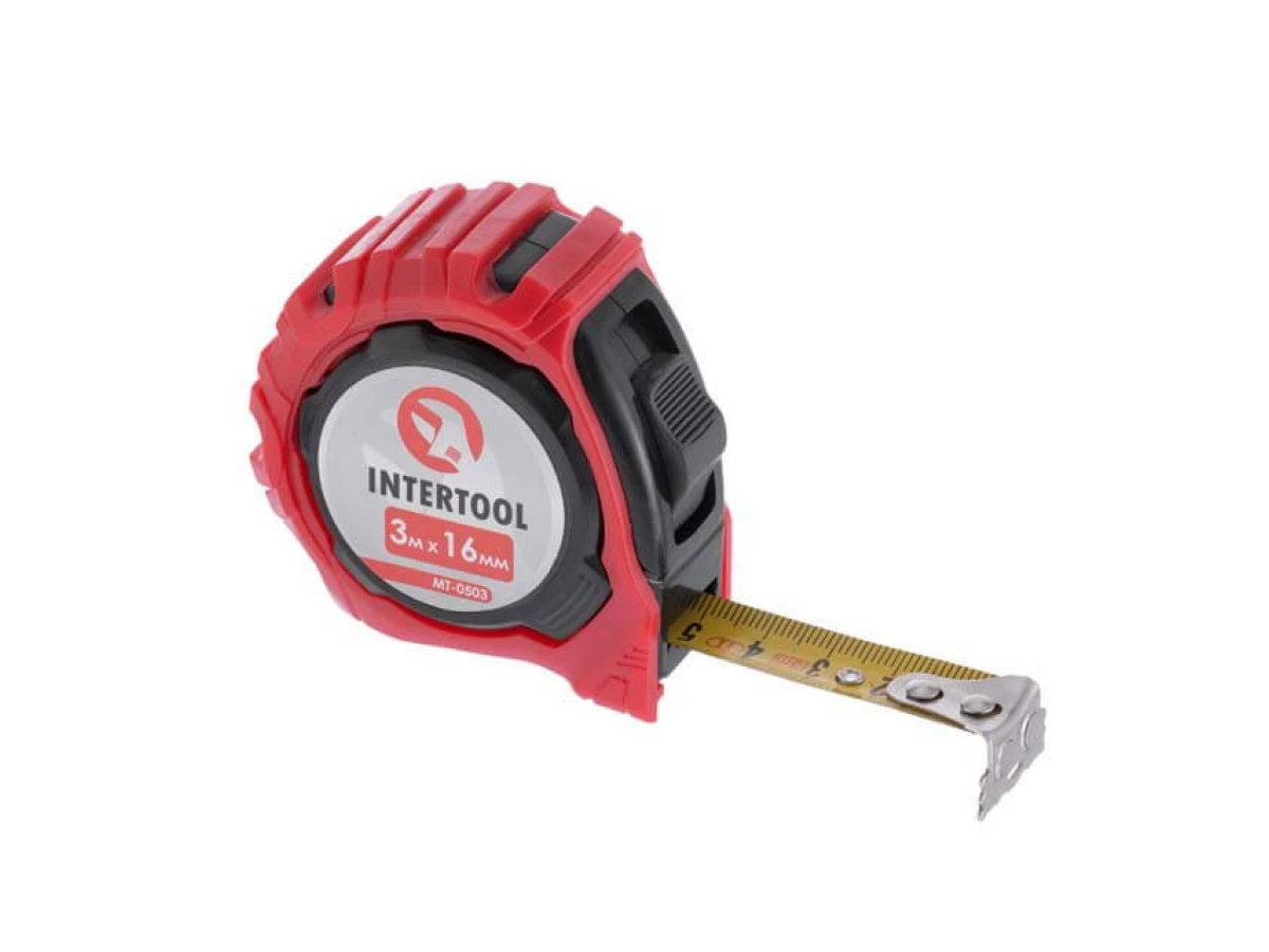 Рулетка з фіксатором 3 м * 16 мм "Магніт" INTERTOOL MT-0503 