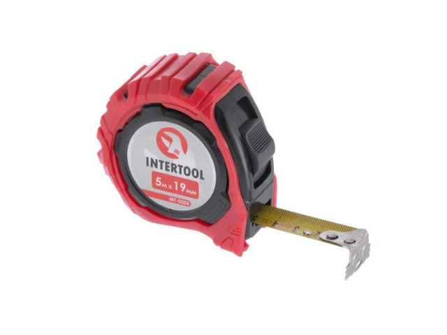 Рулетка з фіксатором 5 м * 19 мм "Магніт" INTERTOOL MT-0505 