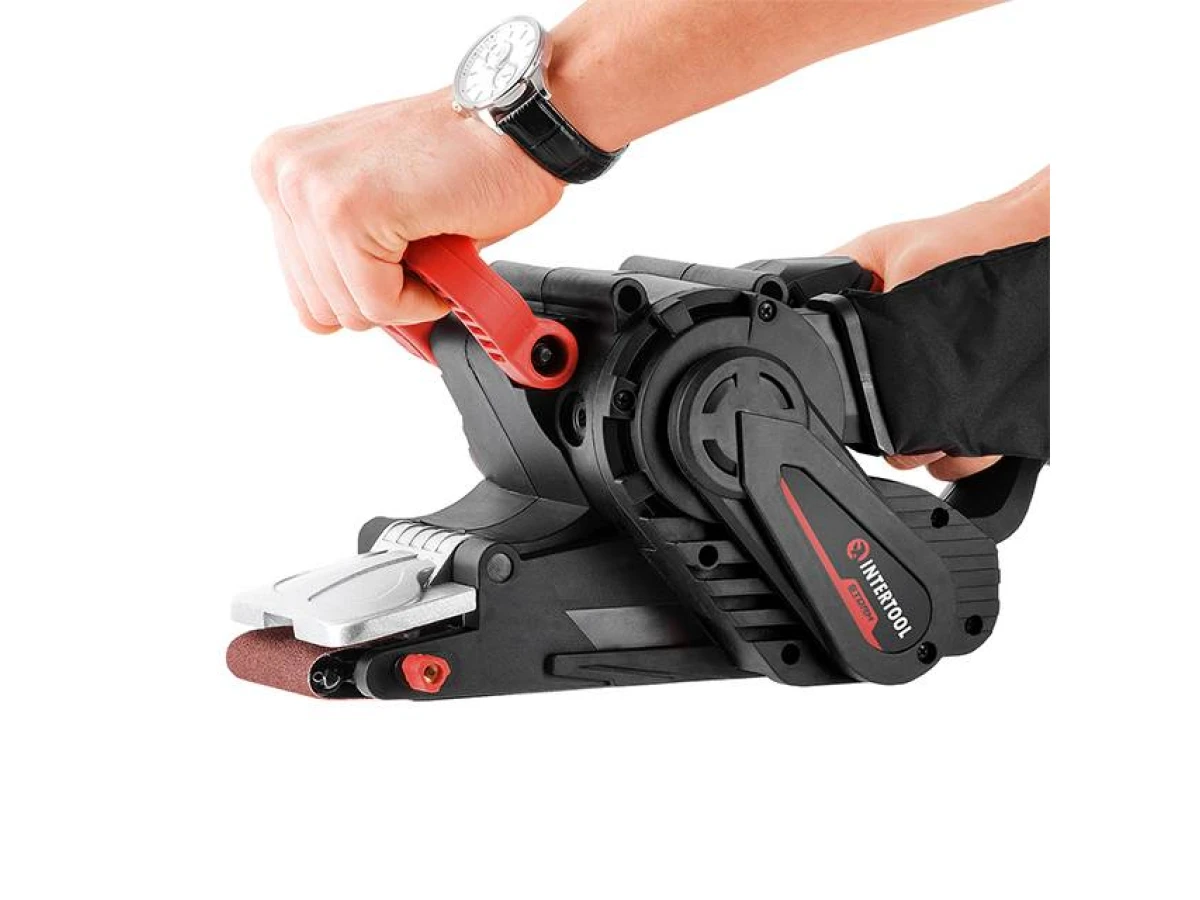 Шлифмашина стрічкова 1010 Вт, 120-380 м/хв. 76*533 мм INTERTOOL WT-0530 