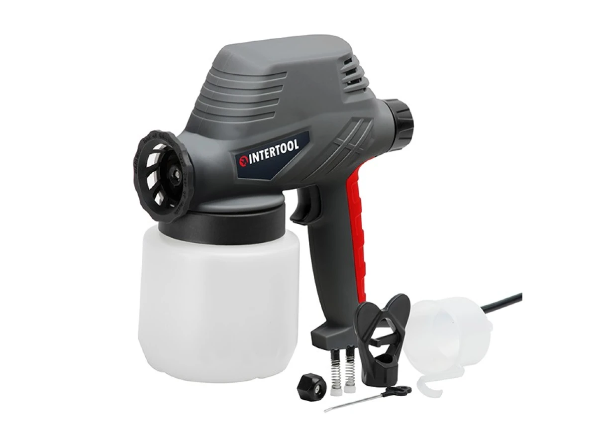 Фарбопульт електричний 110 Вт, форсунка - 0.8 мм, бачок - 0.8 л, 300 мл/хв. INTERTOOL DT-5012 