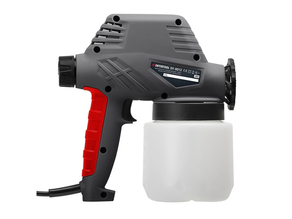 Фарбопульт електричний 110 Вт, форсунка - 0.8 мм, бачок - 0.8 л, 300 мл/хв. INTERTOOL DT-5012 