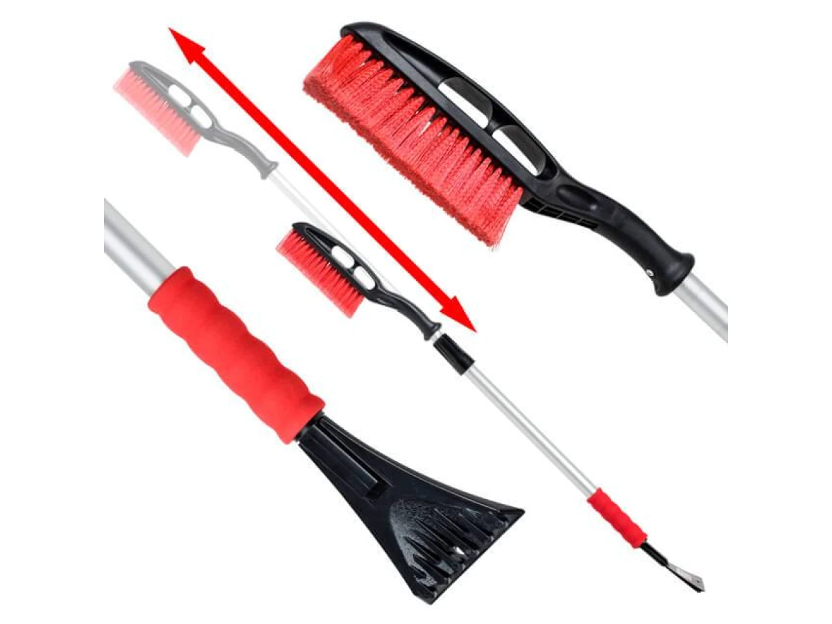 Щітка зі шкребком телескопічна 99 - 139 см INTERTOOL AT-0119 