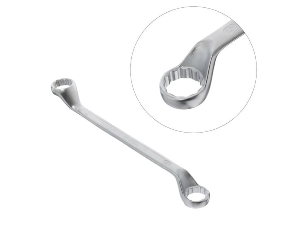 Ключ накидной 30-32 мм Cr-V, покрытие сатин-хром; PROF DIN3113 INTERTOOL XT-1230 