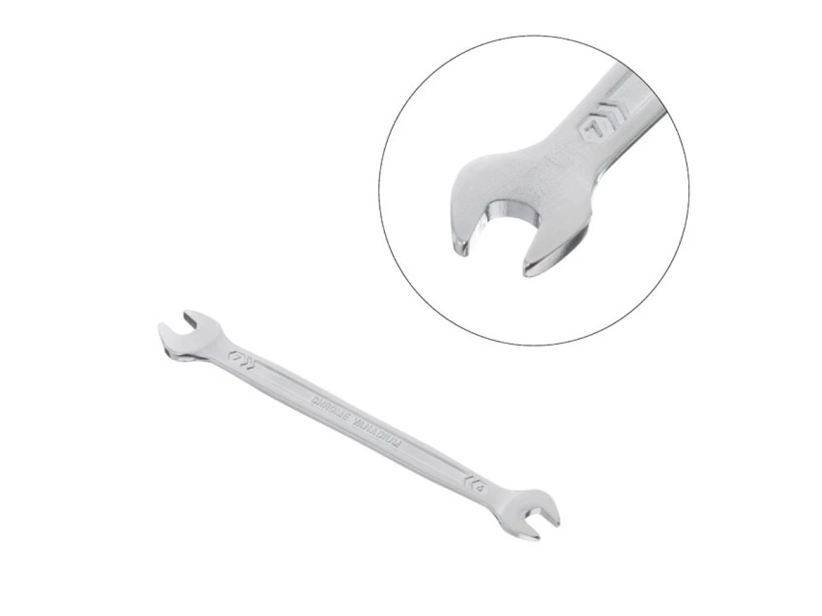 Ключ ріжковий 6х7 мм Cr-V, покриття сатин-хром, PROF DIN3113 INTERTOOL XT-1106 