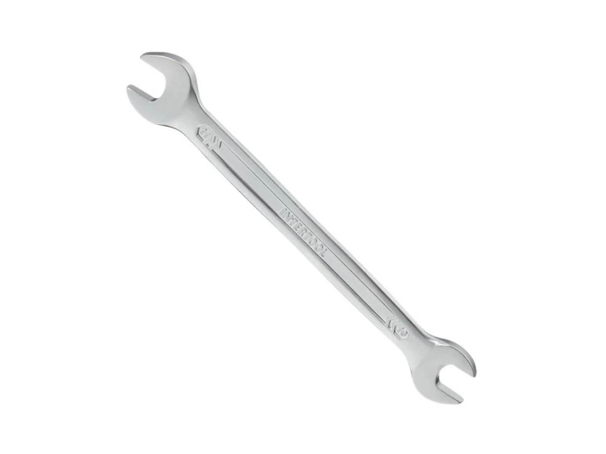 Ключ ріжковий 10х11 мм Cr-V, покриття сатин-хром, PROF DIN3113 INTERTOOL XT-1110 