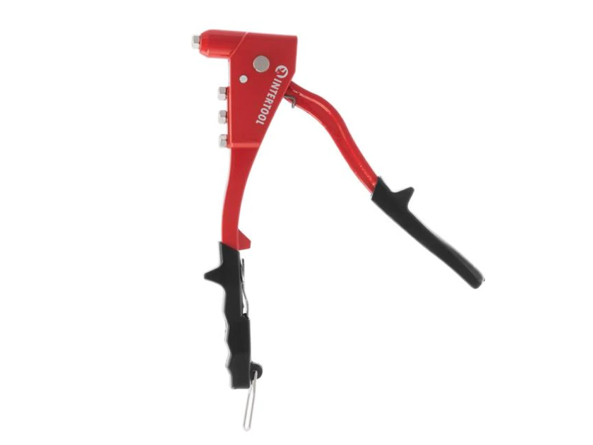 Пістолет заклепувальний ручний суцільносталевий, діаметр заклепки 3.2; 4; 4.8 мм INTERTOOL RT-0010 