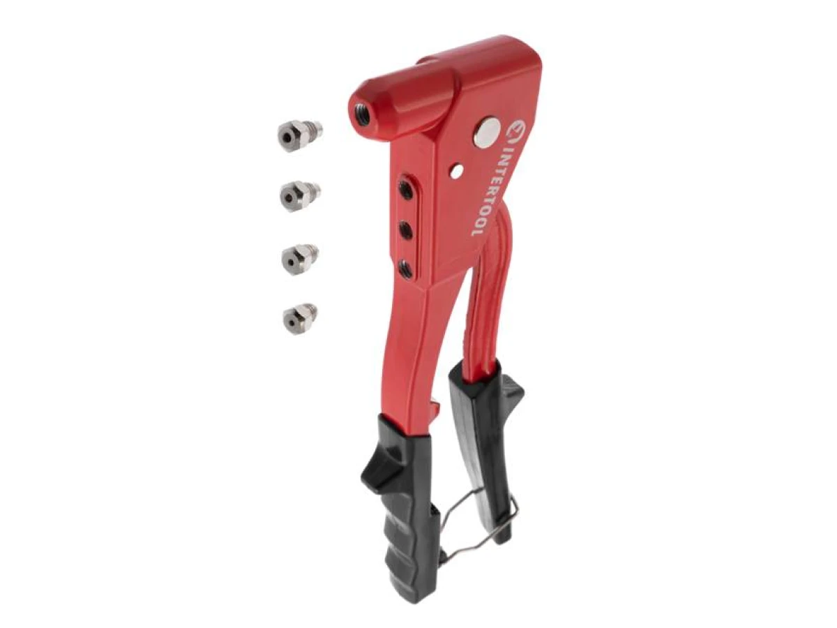 Пістолет заклепувальний ручний суцільносталевий, діаметр заклепки 3.2; 4; 4.8 мм INTERTOOL RT-0010 