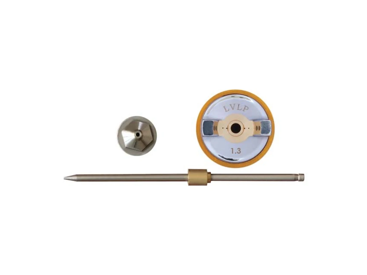 Комплект форсунки 1.3мм для фарбопульта LVLP PT-0131, 0132, 0133, 0134, 0135, 0136, 0143, 0144, 0148 (дюза, повітряна головка, голка) INTERTOOL PT-2013 