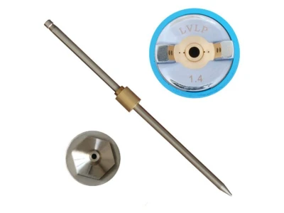 Комплект форсунки 1.4мм для фарбопульта LVLP PT-0131, 0132, 0133, 0134, 0135, 0136, 0143, 0144, 0148 (дюза, повітряна головка, голка) INTERTOOL PT-2014