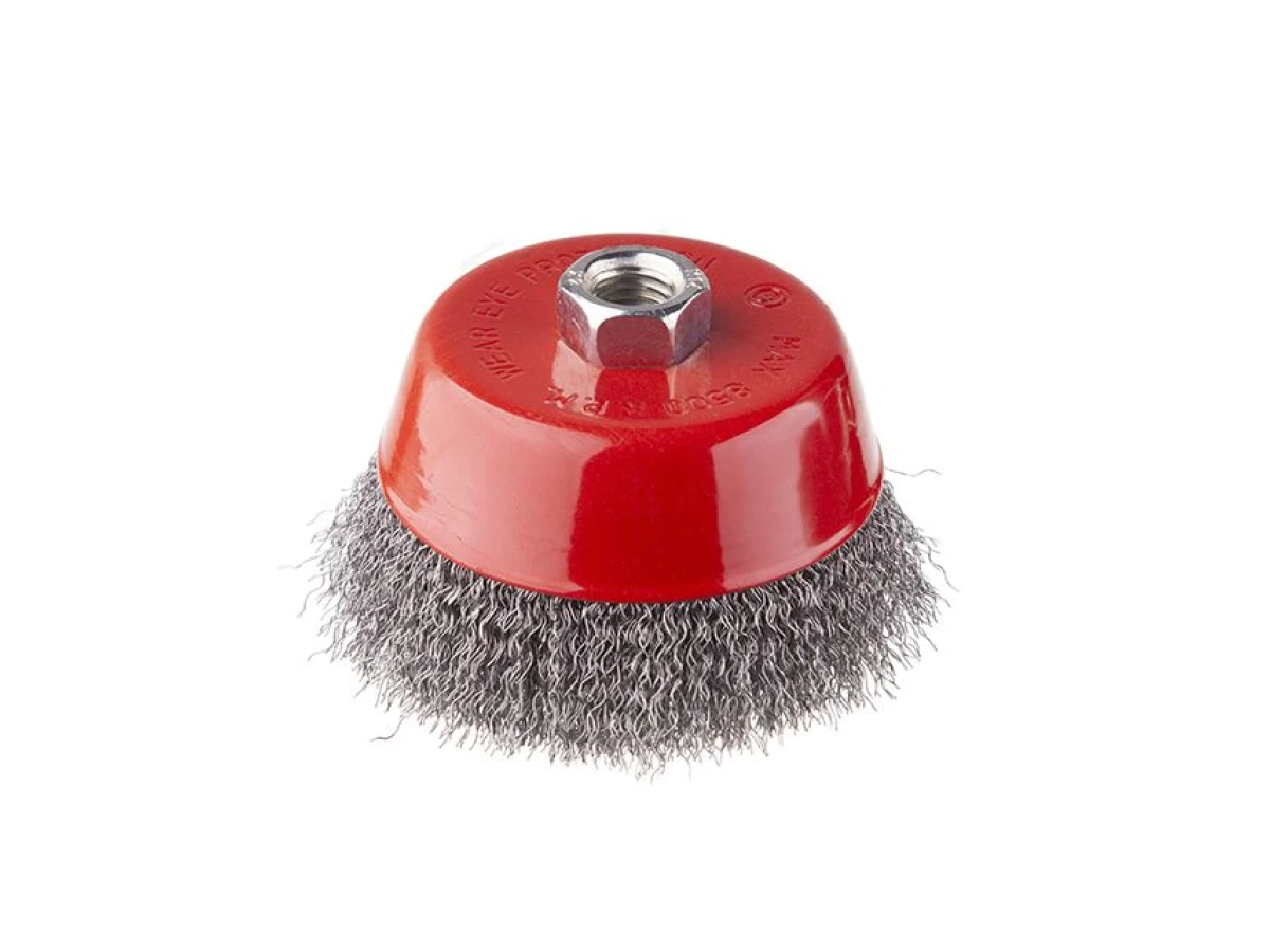 Щітка чашкова 100 мм, для КШМ, М14 (кручений дріт) INTERTOOL BT-1100 