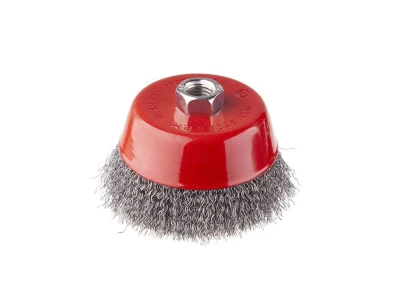 Щітка чашкова 100 мм, для КШМ, М14 (кручений дріт) INTERTOOL BT-1100
