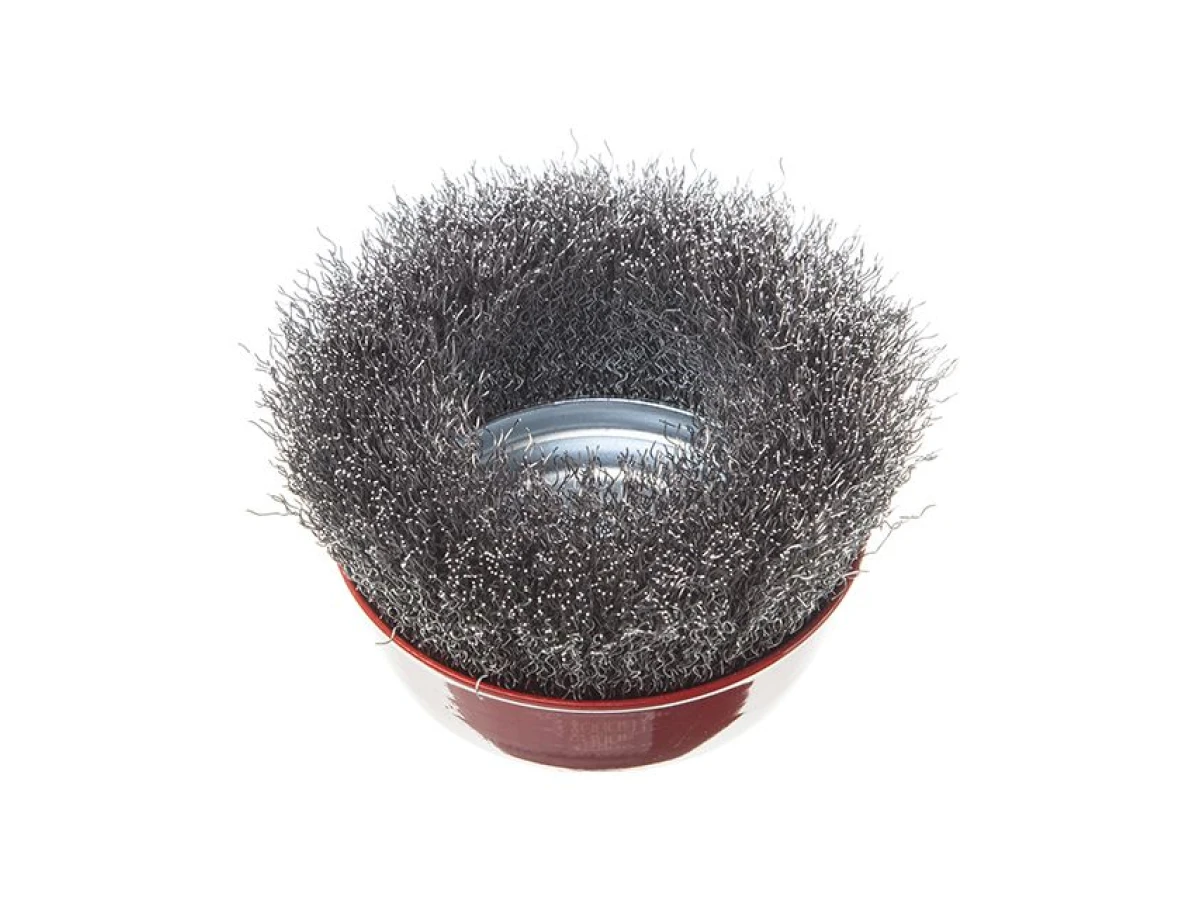 Щітка чашкова 100 мм, для КШМ, М14 (кручений дріт) INTERTOOL BT-1100 