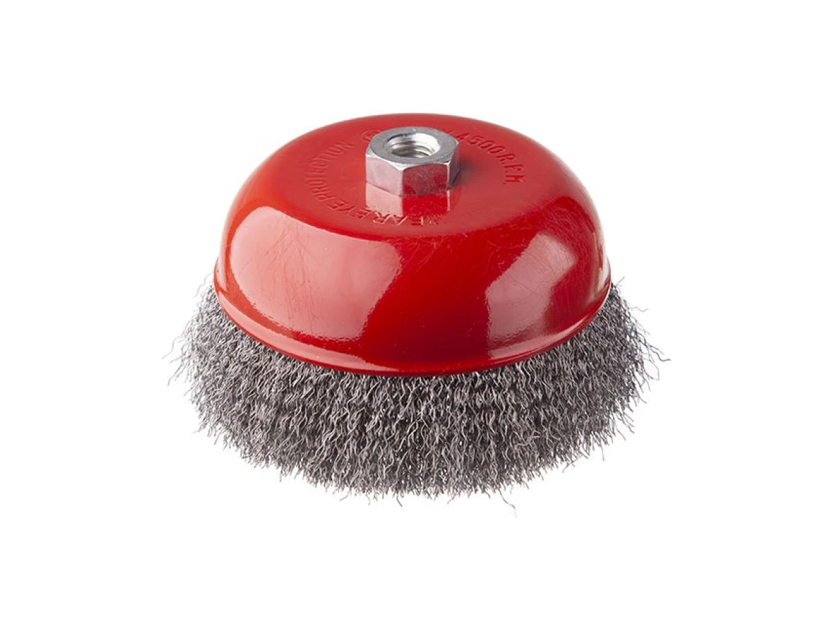 Щітка чашкова 150 мм, для КШМ, М14 (кручений дріт) INTERTOOL BT-1150 