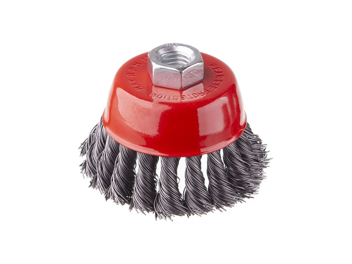 Щітка чашкова 85 мм, для КШМ, М14 (пучки крученого дроту) INTERTOOL BT-2085 