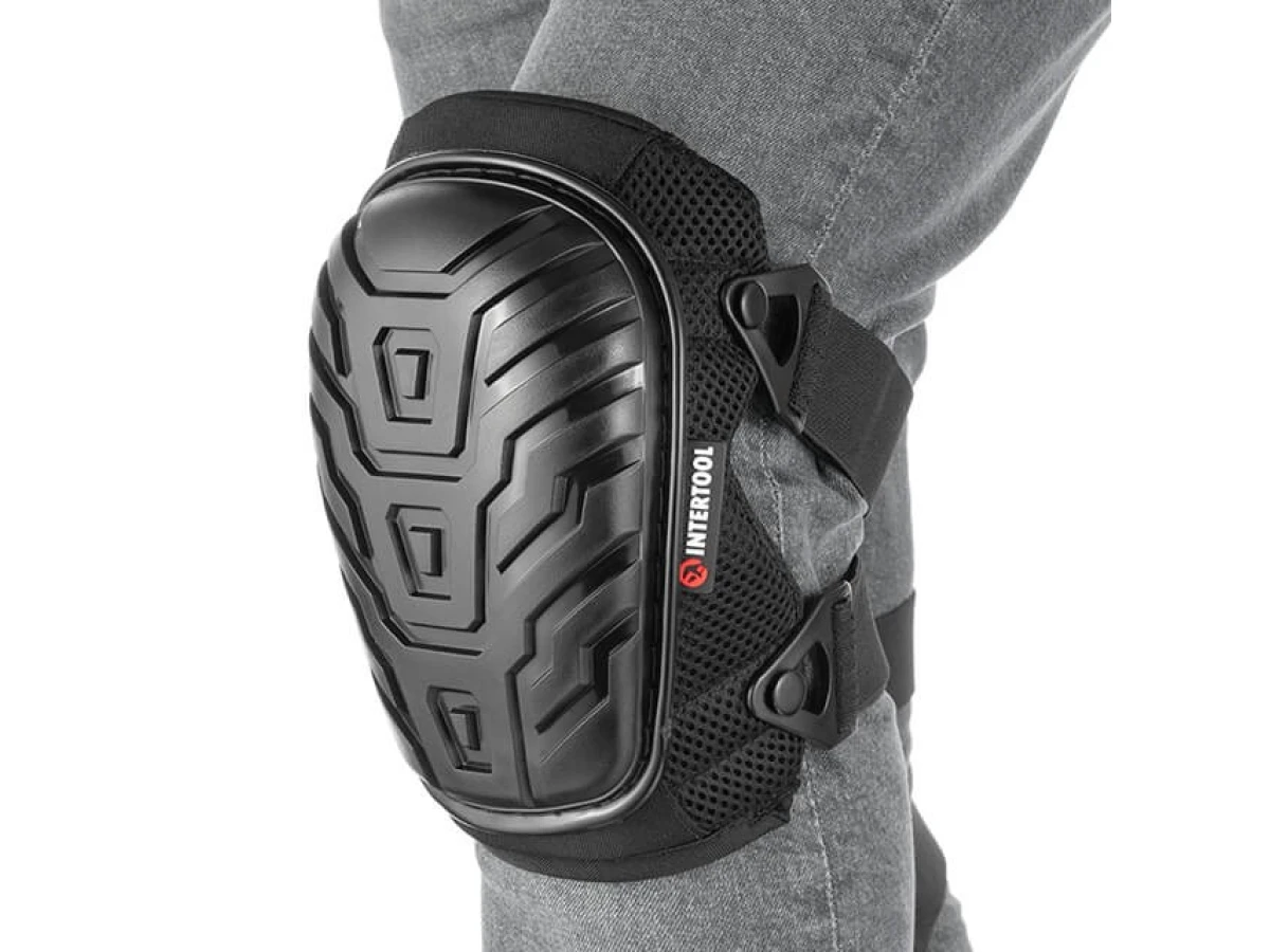 Наколенники защитные, противоскользящие накладки из ПВХ, ткань 600D, гелевые подушки, неопреновые ремни INTERTOOL SP-0053 