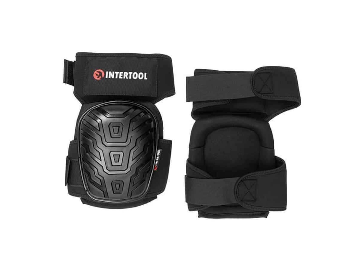 Наколенники защитные, противоскользящие накладки из ПВХ, ткань 600D, гелевые подушки, неопреновые ремни INTERTOOL SP-0054 