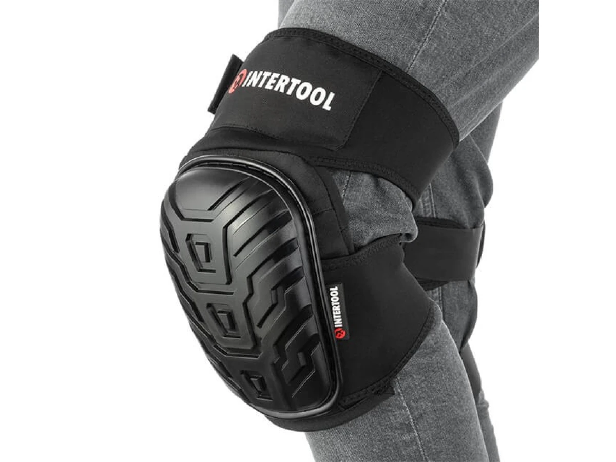 Наколенники защитные, противоскользящие накладки из ПВХ, ткань 600D, гелевые подушки, неопреновые ремни INTERTOOL SP-0054 
