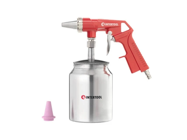 Пістолет піскоструминний пневматичний з металевим бачком INTERTOOL PT-0707 