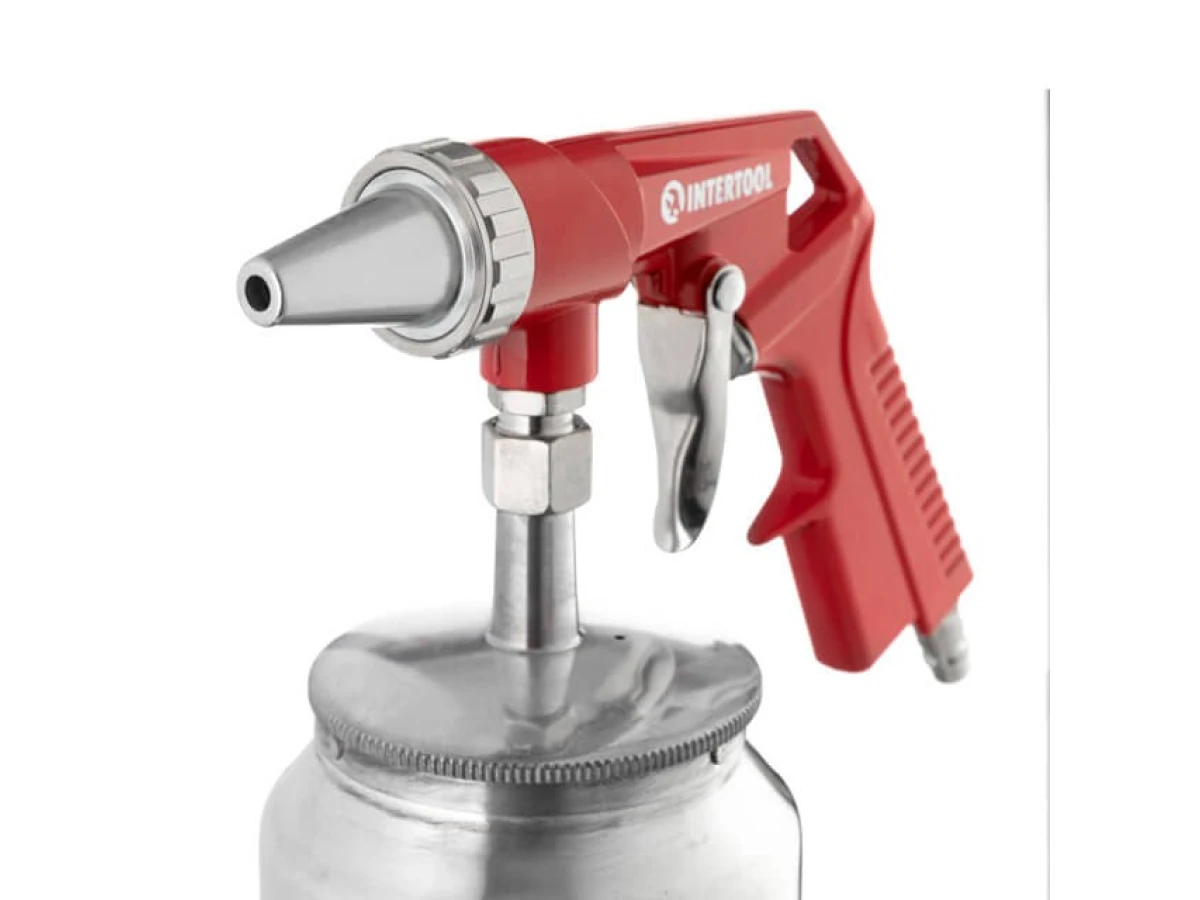 Пістолет піскоструминний пневматичний з металевим бачком INTERTOOL PT-0707 