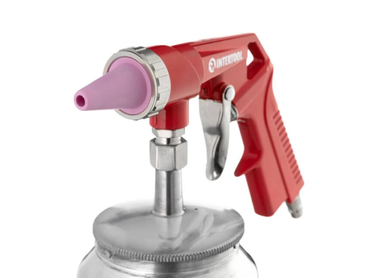 Пістолет піскоструминний пневматичний з металевим бачком INTERTOOL PT-0707 