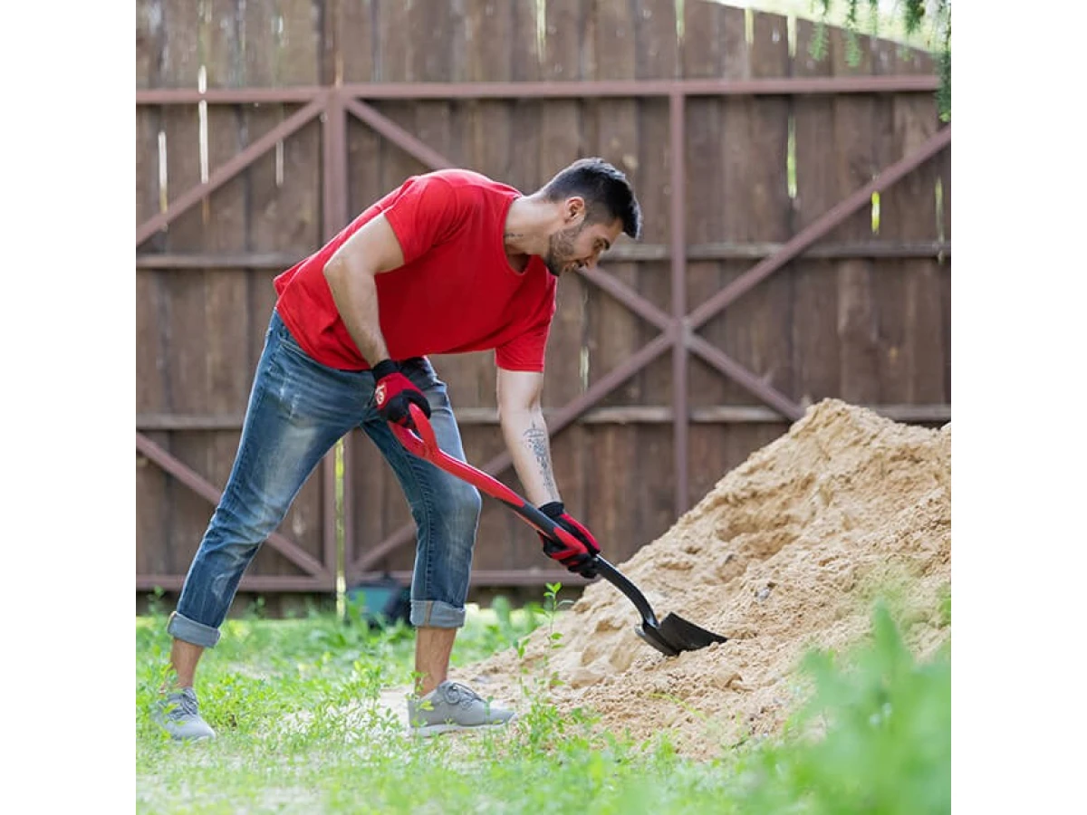 Лопата совкова, ручка з фібергласу, 238х282х1050 мм INTERTOOL FT-2014 