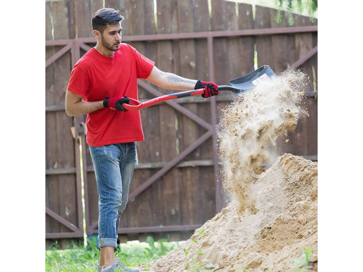 Лопата совкова, ручка з фібергласу, 238х282х1050 мм INTERTOOL FT-2014 