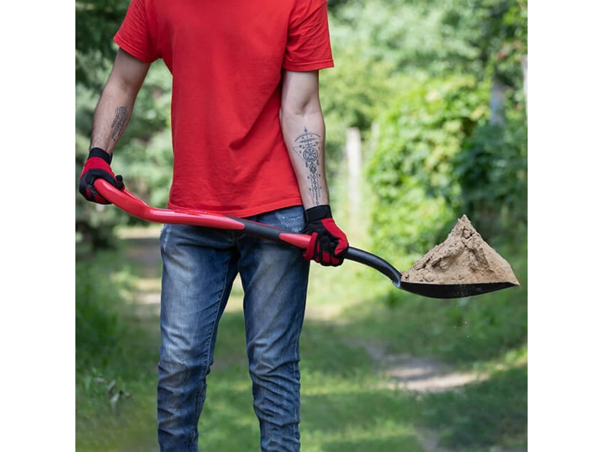 Лопата совкова, ручка з фібергласу, 238х282х1050 мм INTERTOOL FT-2014 