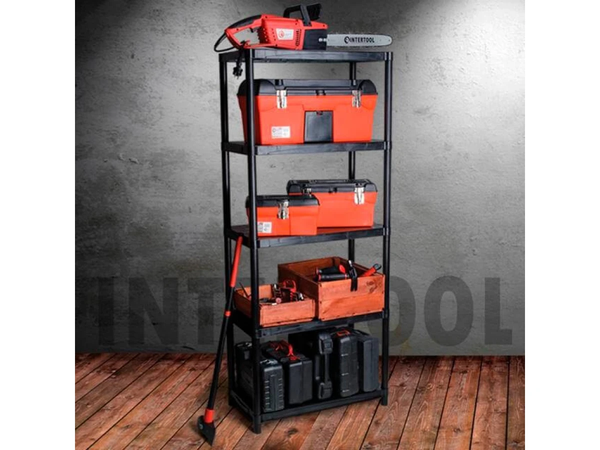 Стеллаж 28" 710*380*1713 мм, 5 полок INTERTOOL BX-7028 
