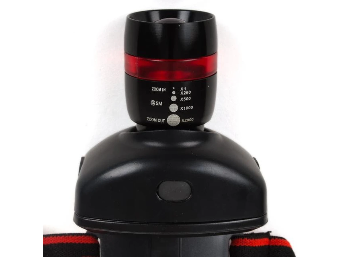 Ліхтар налобний світлодіодний надпотужний, три режими роботи, 3 Вт, батарейки 3 ААА. INTERTOOL LB-0303 