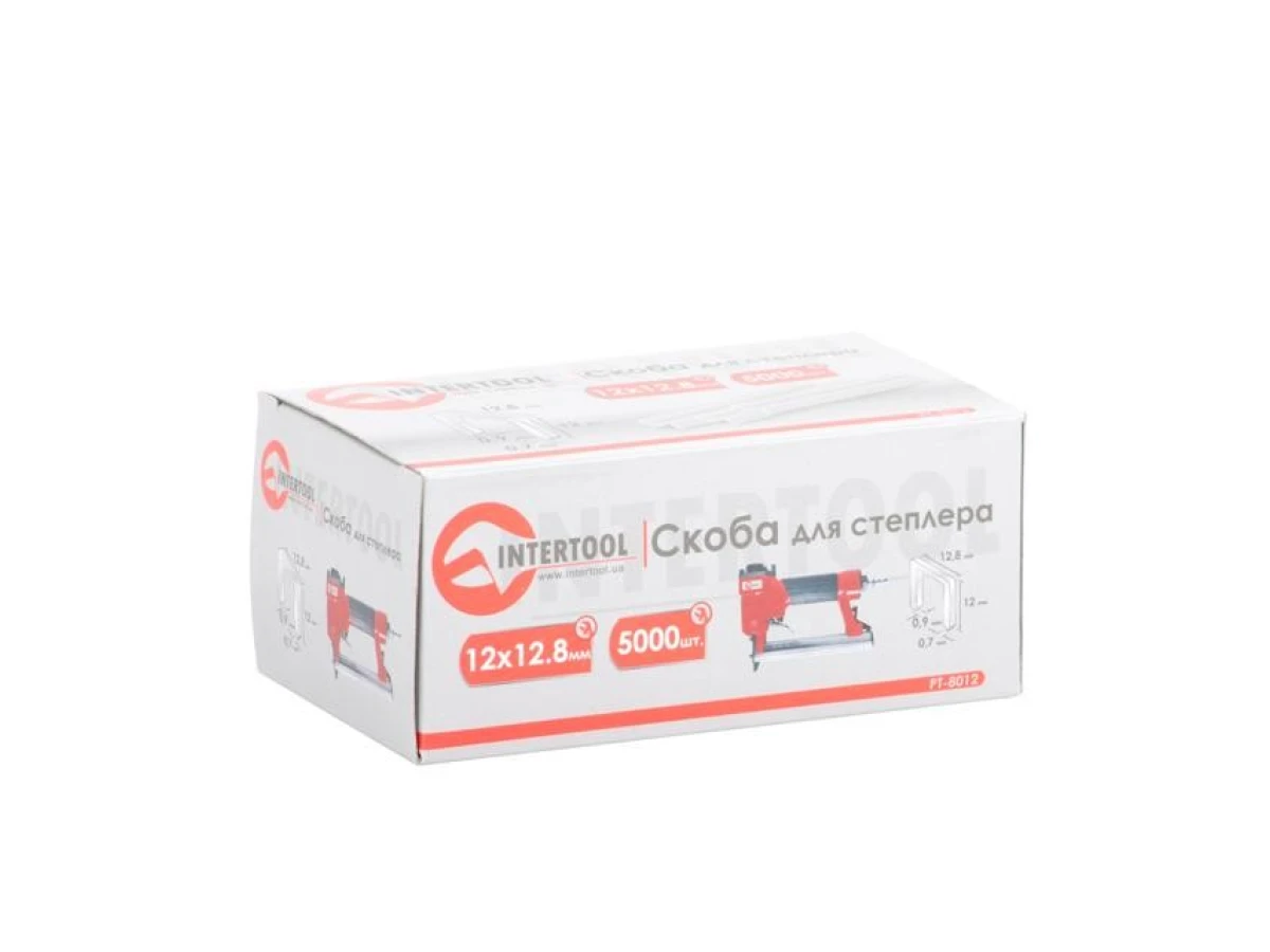 Скоба для степлера 12x12.8мм (0.9x0.7мм) 5000шт/упак INTERTOOL PT-8012 