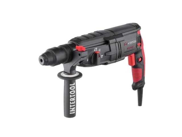 Перфоратор 1000 Вт, 3.2 Дж, 0-1300 об/хв., 0-5100 уд./хв., 3 режими, знімний швидкозатискний патрон INTERTOOL WT-0171 
