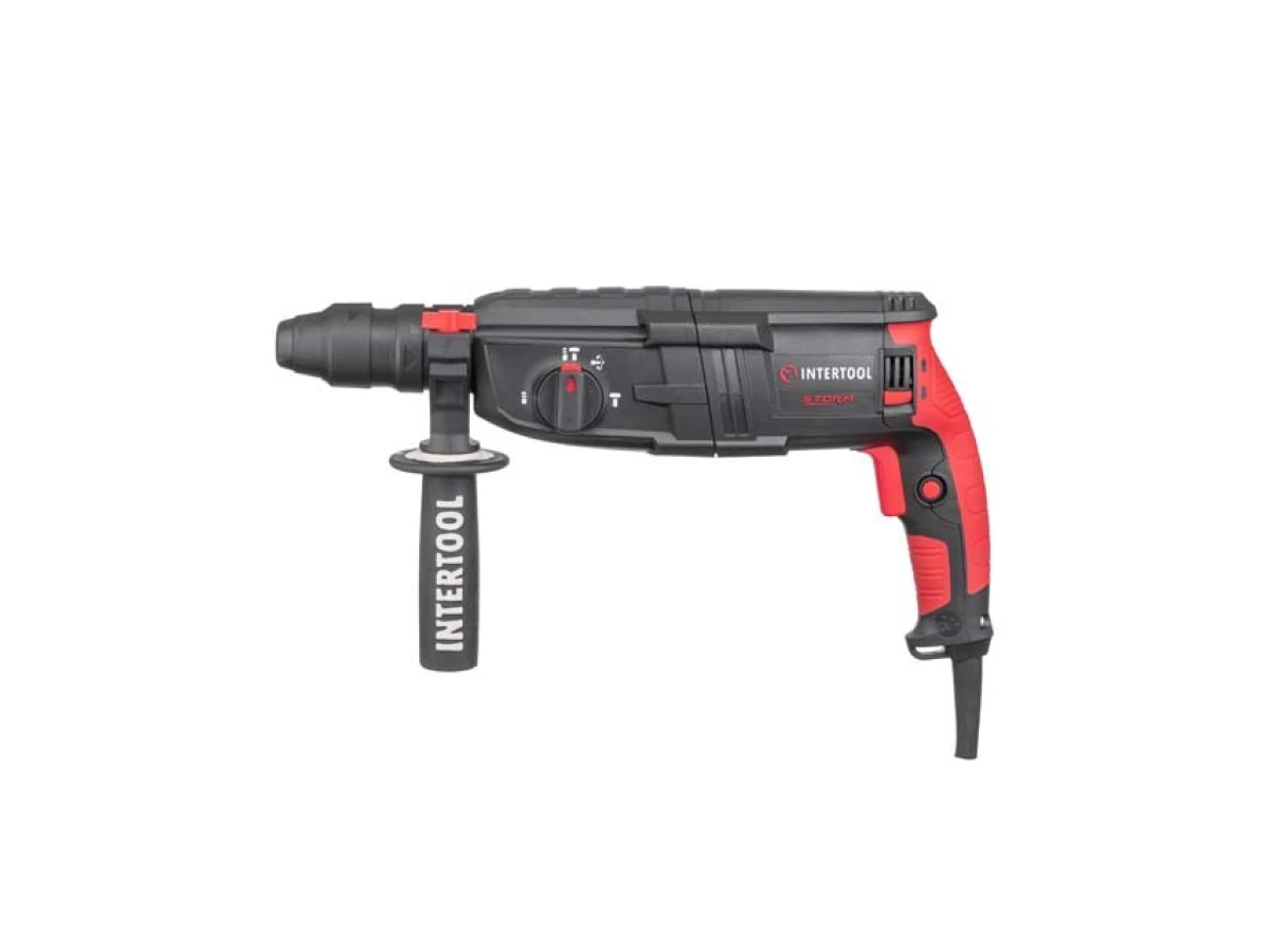 Перфоратор 1000 Вт, 3.2 Дж, 0-1300 об/хв., 0-5100 уд./хв., 3 режими, знімний швидкозатискний патрон INTERTOOL WT-0171 