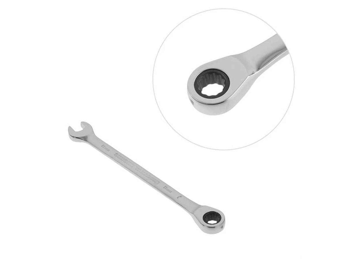 Ключ комбінований з тріскачкою 8 мм Cr-V; PROF DIN3113 INTERTOOL XT-1348 