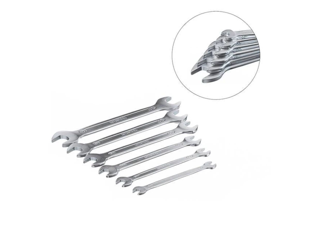 Набір комбінованих ключів 6 шт 6-17 мм Cr-V, покриття сатин-хром, DIN3110, STORM INTERTOOL XT-1101 